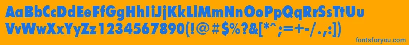Weitere Informationen zur Fxcb-Schriftart Fxcb-Schriftart – Blaue Schriften auf orangefarbenem Hintergrund