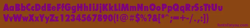 Fxcb Font – Purple Fonts on Brown Background