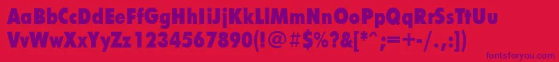 Fxcb Font – Purple Fonts on Red Background