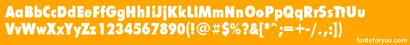 Fxcb Font – White Fonts on Orange Background