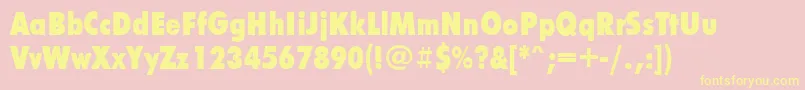 Fxcb Font – Yellow Fonts on Pink Background