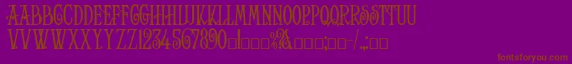 Helena Font – Brown Fonts on Purple Background