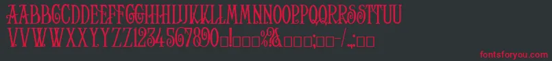 Helena Font – Red Fonts on Black Background