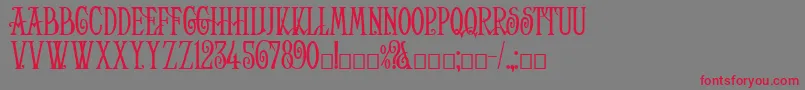 Helena Font – Red Fonts on Gray Background