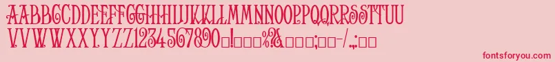 Helena Font – Red Fonts on Pink Background