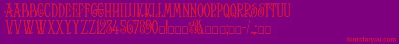 Helena Font – Red Fonts on Purple Background