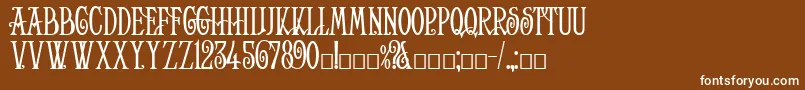 Helena Font – White Fonts on Brown Background
