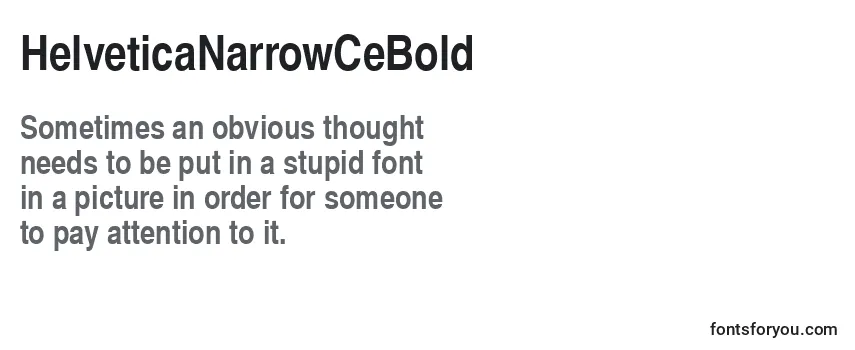 Schriftart HelveticaNarrowCeBold