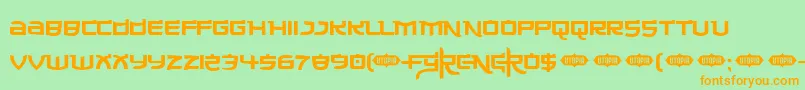 Madec Font – Orange Fonts on Green Background