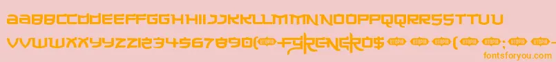 Madec Font – Orange Fonts on Pink Background