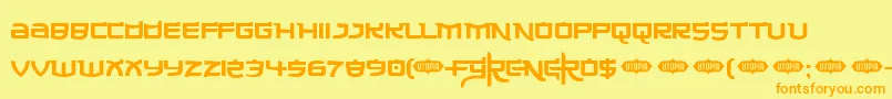 Madec Font – Orange Fonts on Yellow Background