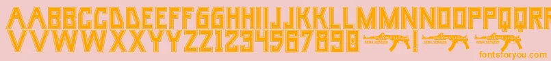 UmarCollege Font – Orange Fonts on Pink Background