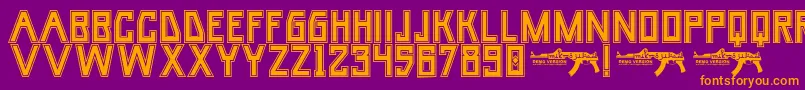 UmarCollege Font – Orange Fonts on Purple Background