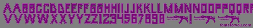 UmarCollege Font – Purple Fonts on Gray Background