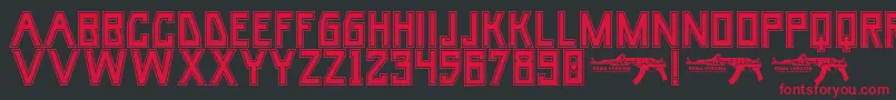 UmarCollege Font – Red Fonts on Black Background