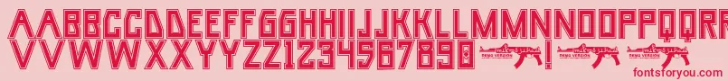 UmarCollege Font – Red Fonts on Pink Background