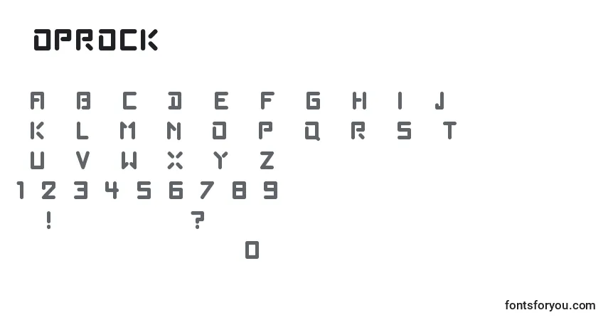 A fonte Poprock – alfabeto, números, caracteres especiais