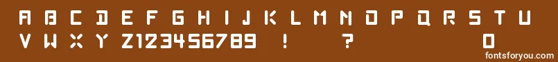 フォントPoprock – 茶色の背景に白い文字