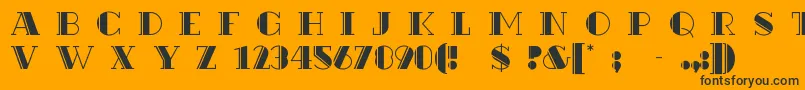 Rialto Font – Black Fonts on Orange Background