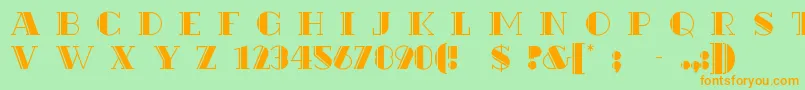 Rialto Font – Orange Fonts on Green Background