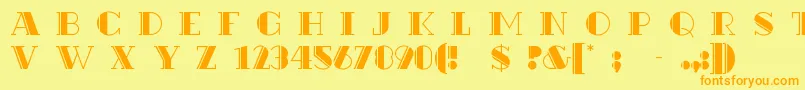 Rialto Font – Orange Fonts on Yellow Background