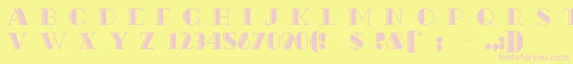 Rialto Font – Pink Fonts on Yellow Background