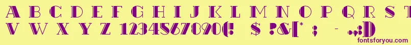 Rialto Font – Purple Fonts on Yellow Background