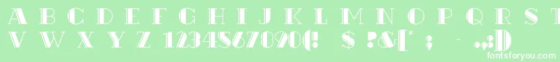 Rialto Font – White Fonts on Green Background