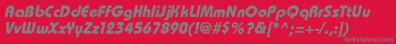 BahamasBoldItalic Font – Gray Fonts on Red Background
