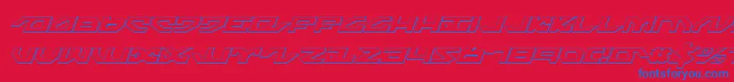 Nightrunnersi Font – Blue Fonts on Red Background