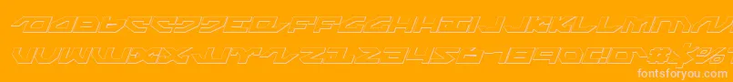 Nightrunnersi-fontti – vaaleanpunaiset fontit oranssilla taustalla