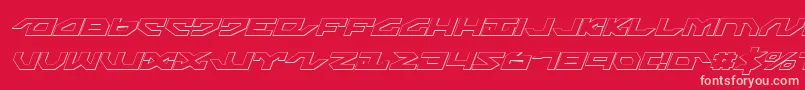 Nightrunnersi Font – Pink Fonts on Red Background