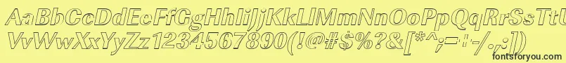 ImperialouXboldItalic Font – Black Fonts on Yellow Background