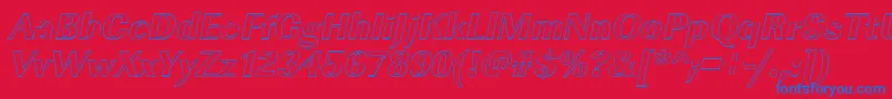 ImperialouXboldItalic Font – Blue Fonts on Red Background