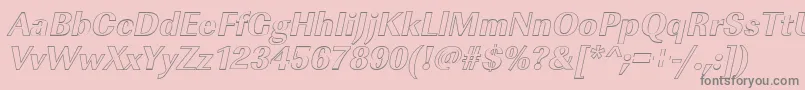 ImperialouXboldItalic Font – Gray Fonts on Pink Background