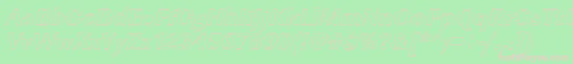 ImperialouXboldItalic Font – Pink Fonts on Green Background