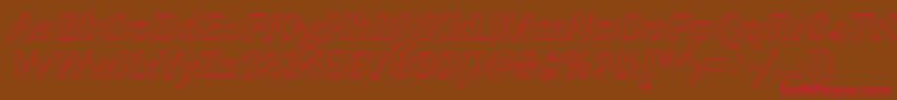 ImperialouXboldItalic Font – Red Fonts on Brown Background