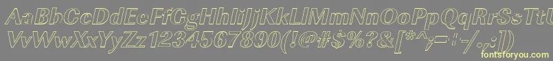 ImperialouXboldItalic Font – Yellow Fonts on Gray Background