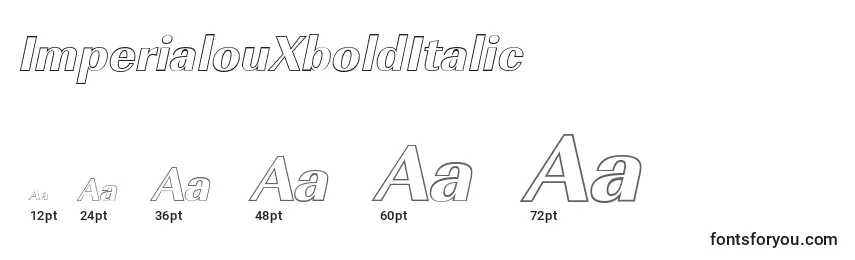 Размеры шрифта ImperialouXboldItalic