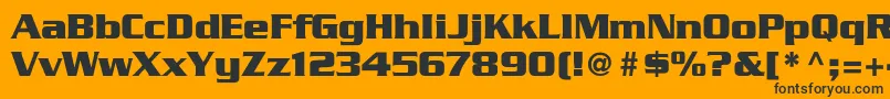 フォントGeodetDisplaySsi – 黒い文字のオレンジの背景