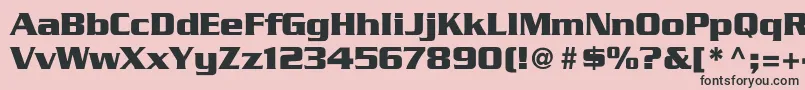 フォントGeodetDisplaySsi – ピンクの背景に黒い文字