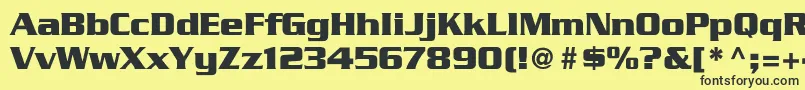 GeodetDisplaySsi Font – Black Fonts on Yellow Background