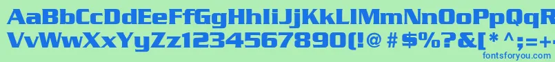 GeodetDisplaySsi Font – Blue Fonts on Green Background