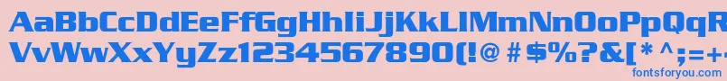 GeodetDisplaySsi-fontti – siniset fontit vaaleanpunaisella taustalla
