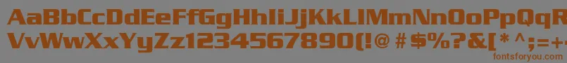GeodetDisplaySsi Font – Brown Fonts on Gray Background
