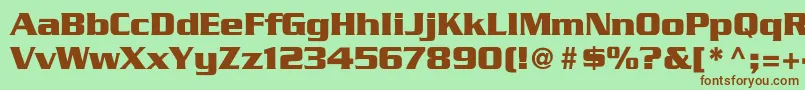 GeodetDisplaySsi Font – Brown Fonts on Green Background