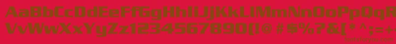 フォントGeodetDisplaySsi – 赤い背景に茶色の文字