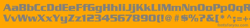 GeodetDisplaySsi Font – Gray Fonts on Orange Background