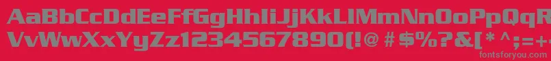 GeodetDisplaySsi Font – Gray Fonts on Red Background