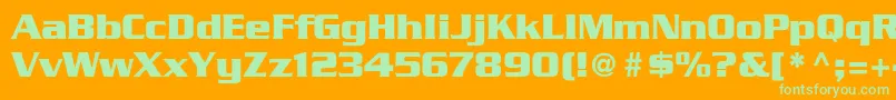 GeodetDisplaySsi Font – Green Fonts on Orange Background